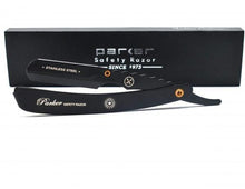 Load image into Gallery viewer, Parker Shaving SRXBLK Professional Barber Razor - AbsolutMen