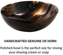 Load image into Gallery viewer, Parker Shaving Genuine Ox Horn Palm Lathering Shave Bowl - AbsolutMen