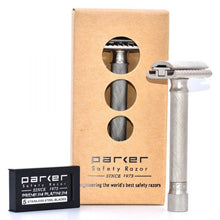 Load image into Gallery viewer, Parker Shaving Variant Adjustable Safety Razor - Satin Chrome - AbsolutMen