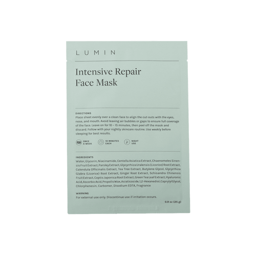 Lumin Intensive Repair Face Mask (1 Pack of 5) - AbsolutMen