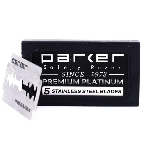 Parker Shaving Premium Platinum Double Edge Safety Razor Blades (2 pack of 5) - AbsolutMen